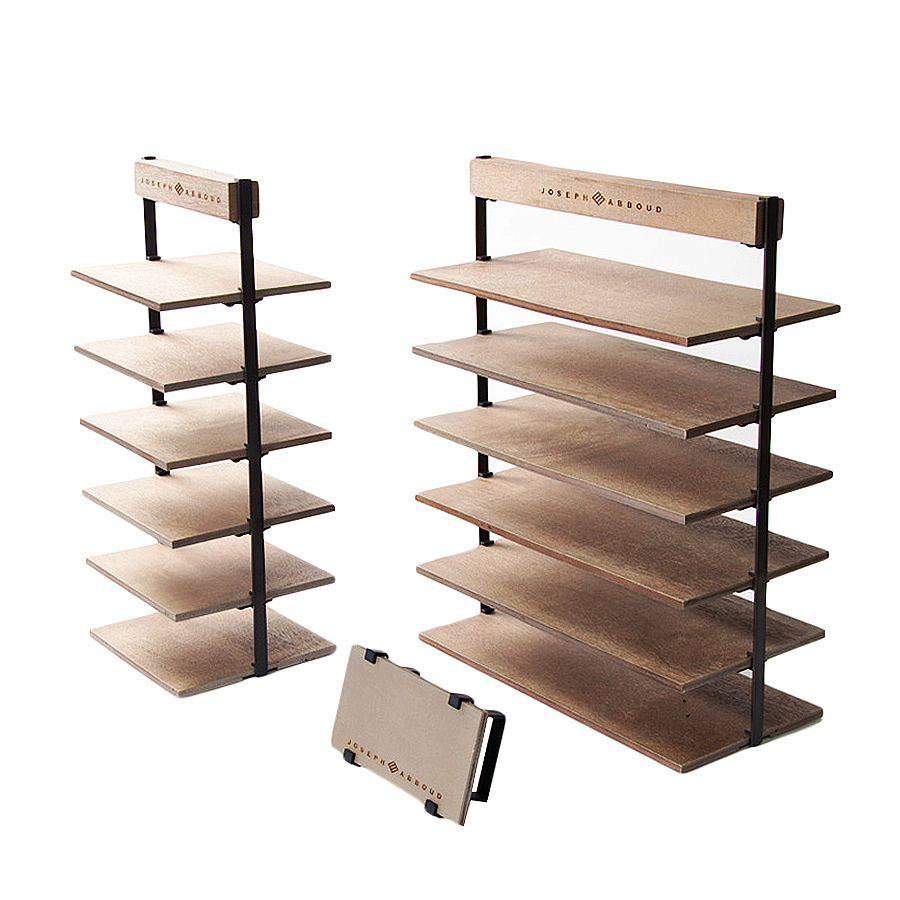 unique design multi-layer shelving with Wooden soleplate,wire back panel retail display racks,wood display